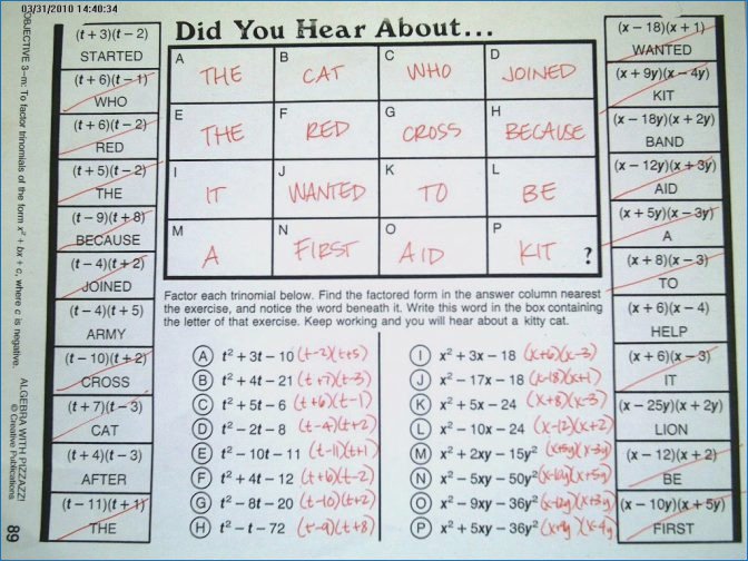 Did You Hear About Math Worksheet 89 â Therawtruth Info